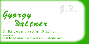 gyorgy waltner business card